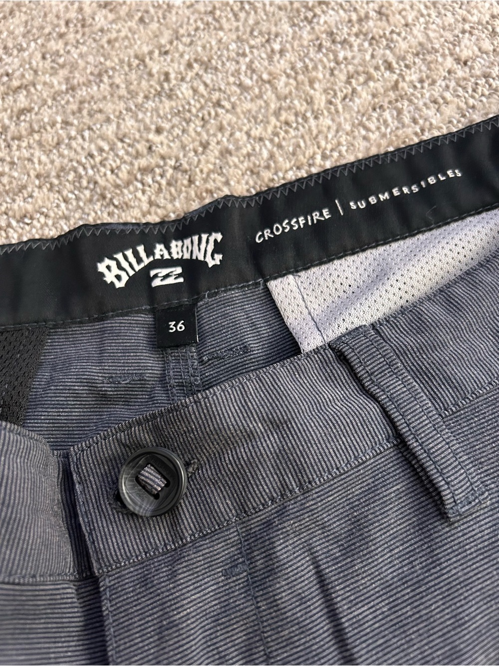Billabong Men's Dark Charcoal Performance Flat Front Shorts - Picture 4 of 4